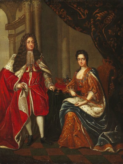 Portrait of Queen Anne of England and George Prince of Denmark by Charles Boit